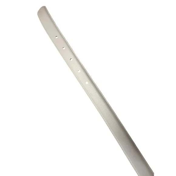 Liz Claiborne Vintage Faux Leather 1" Belt Women's Size Medium 37.5" White NWOT - Picture 10 of 12